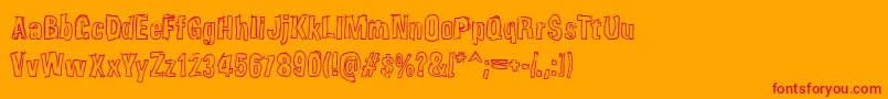 Weirdmoj Font – Red Fonts on Orange Background