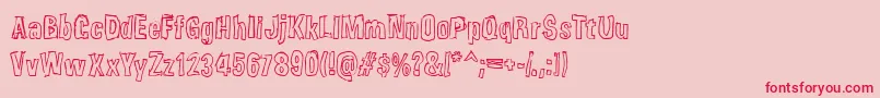 Weirdmoj Font – Red Fonts on Pink Background