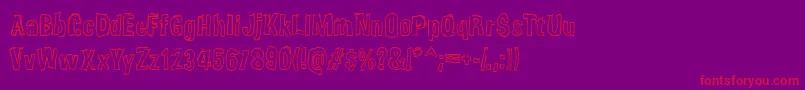 Weirdmoj Font – Red Fonts on Purple Background