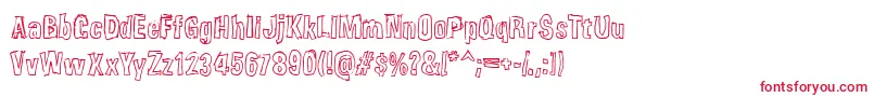 Weirdmoj Font – Red Fonts on White Background