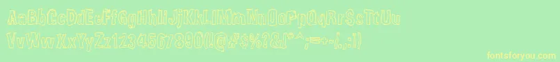 Weirdmoj Font – Yellow Fonts on Green Background