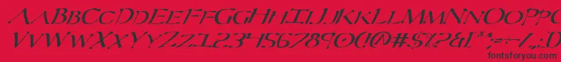 fuente SeverItalic – Fuentes Negras Sobre Fondo Rojo