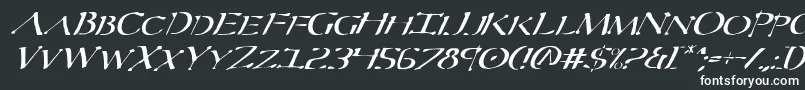 Шрифт SeverItalic – белые шрифты