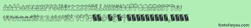 Tastysundae Font – Black Fonts on Green Background