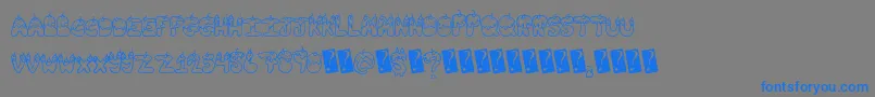 Tastysundae Font – Blue Fonts on Gray Background