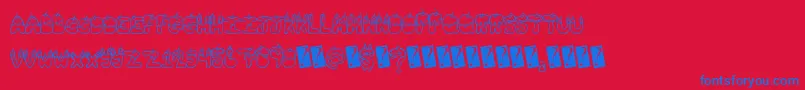 Tastysundae Font – Blue Fonts on Red Background