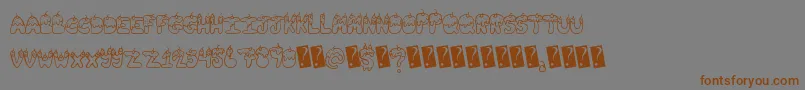 Tastysundae Font – Brown Fonts on Gray Background