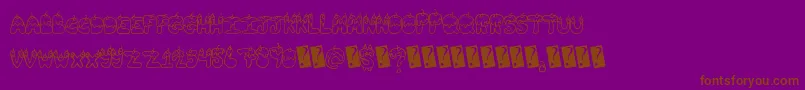 Tastysundae Font – Brown Fonts on Purple Background