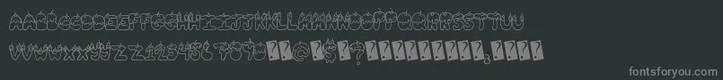 Tastysundae Font – Gray Fonts on Black Background