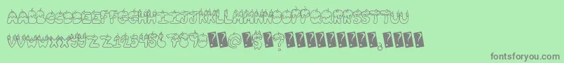 Tastysundae Font – Gray Fonts on Green Background