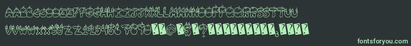 Tastysundae Font – Green Fonts on Black Background