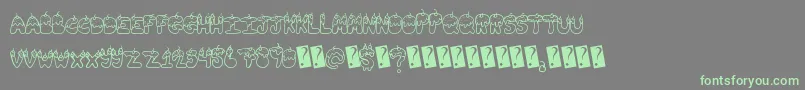 Tastysundae Font – Green Fonts on Gray Background