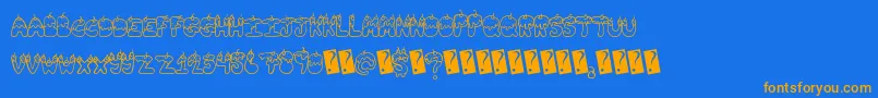 Tastysundae Font – Orange Fonts on Blue Background