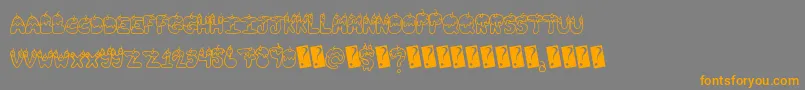 Tastysundae Font – Orange Fonts on Gray Background