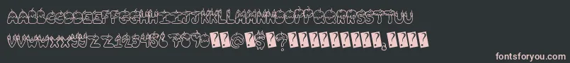 Tastysundae Font – Pink Fonts on Black Background