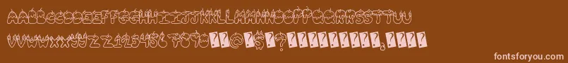Fonte Tastysundae – fontes rosa em um fundo marrom