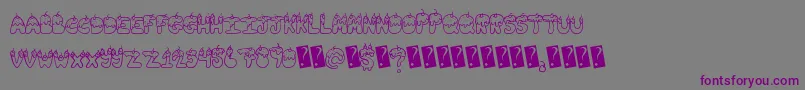 Шрифт Tastysundae – фиолетовые шрифты на сером фоне