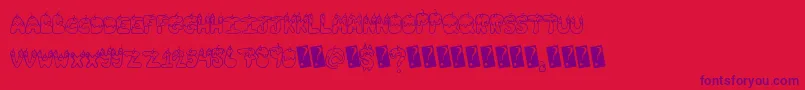 fuente Tastysundae – Fuentes Moradas Sobre Fondo Rojo