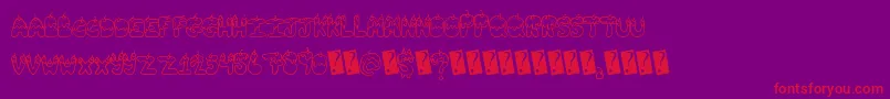 Tastysundae Font – Red Fonts on Purple Background