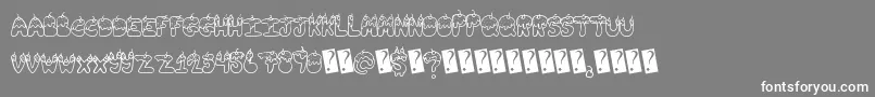 Tastysundae Font – White Fonts on Gray Background