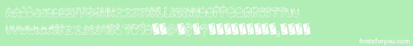 Tastysundae Font – White Fonts on Green Background