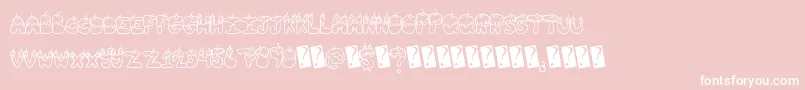 Tastysundae Font – White Fonts on Pink Background