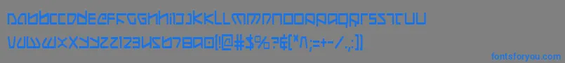 フォントKoboldCondensed – 灰色の背景に青い文字