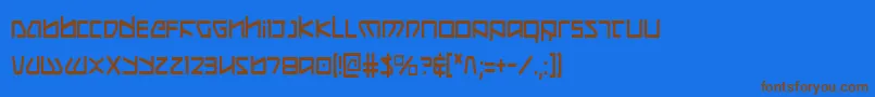 KoboldCondensed Font – Brown Fonts on Blue Background