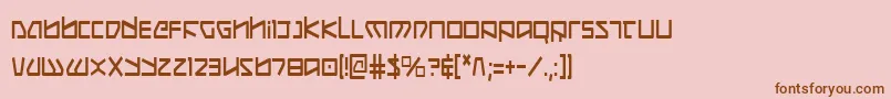 KoboldCondensed Font – Brown Fonts on Pink Background