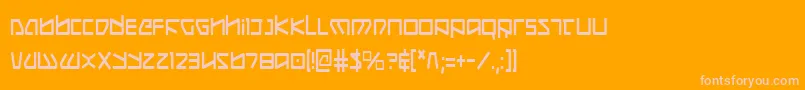 Шрифт KoboldCondensed – розовые шрифты на оранжевом фоне