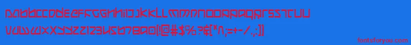 KoboldCondensed Font – Red Fonts on Blue Background