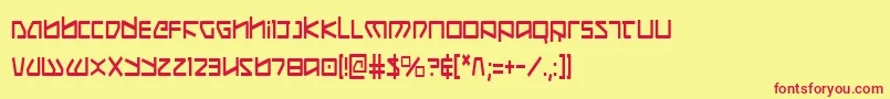 KoboldCondensed Font – Red Fonts on Yellow Background