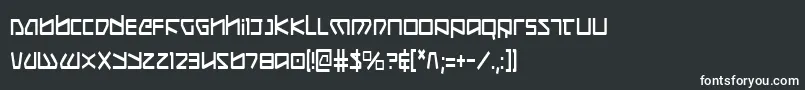 フォントKoboldCondensed – 黒い背景に白い文字