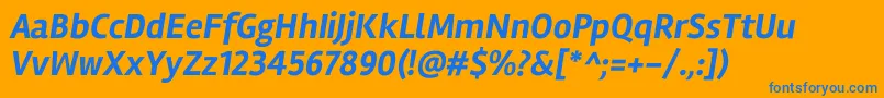 RamblaBolditalic Font – Blue Fonts on Orange Background