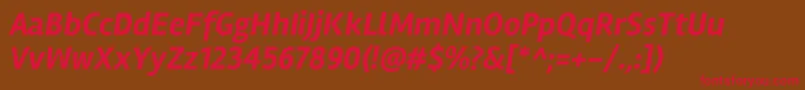 RamblaBolditalic Font – Red Fonts on Brown Background