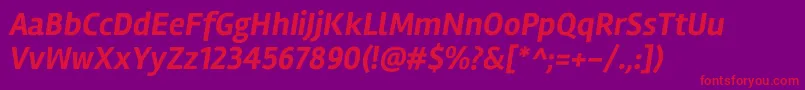 RamblaBolditalic Font – Red Fonts on Purple Background