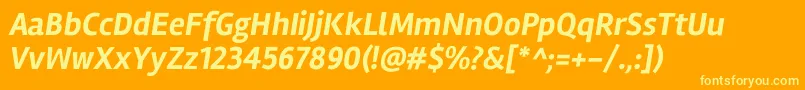 RamblaBolditalic Font – Yellow Fonts on Orange Background