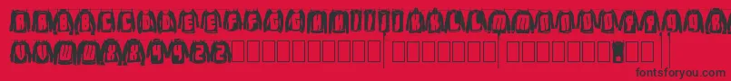 LaundryDay Font – Black Fonts on Red Background