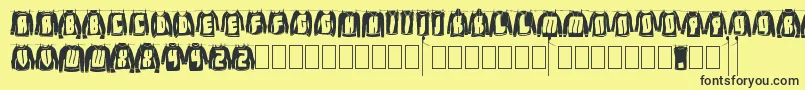 LaundryDay Font – Black Fonts on Yellow Background