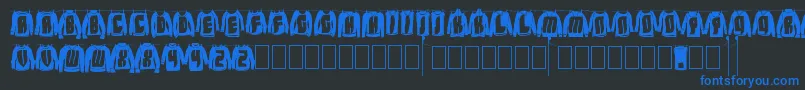 LaundryDay Font – Blue Fonts on Black Background