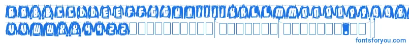 LaundryDay Font – Blue Fonts on White Background