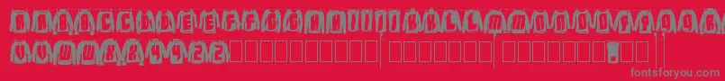 LaundryDay Font – Gray Fonts on Red Background