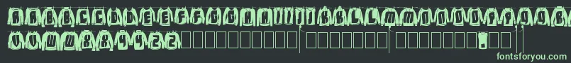 LaundryDay Font – Green Fonts on Black Background