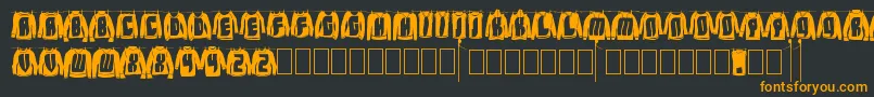 LaundryDay Font – Orange Fonts on Black Background