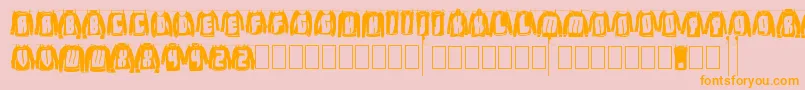 LaundryDay Font – Orange Fonts on Pink Background