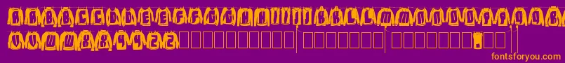 LaundryDay Font – Orange Fonts on Purple Background