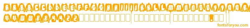 LaundryDay Font – Orange Fonts on White Background