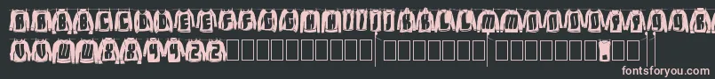 LaundryDay Font – Pink Fonts on Black Background