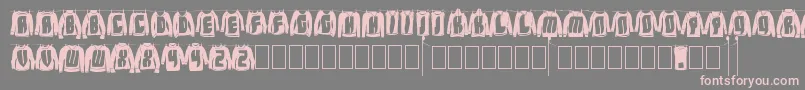LaundryDay Font – Pink Fonts on Gray Background