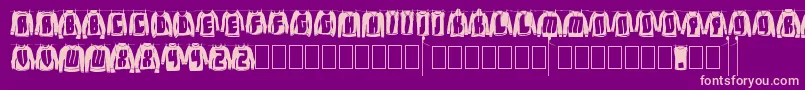 LaundryDay Font – Pink Fonts on Purple Background